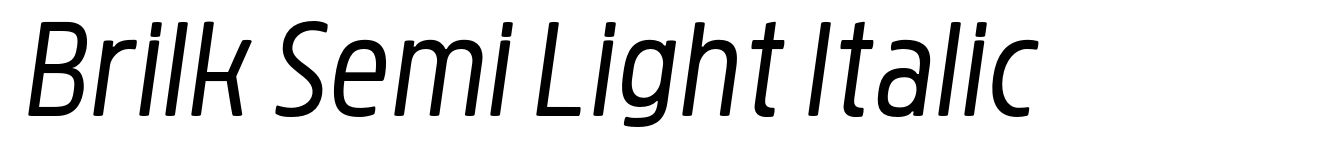 Brilk Semi Light Italic